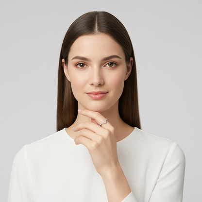 Silver Solid Shine Vanki Ring