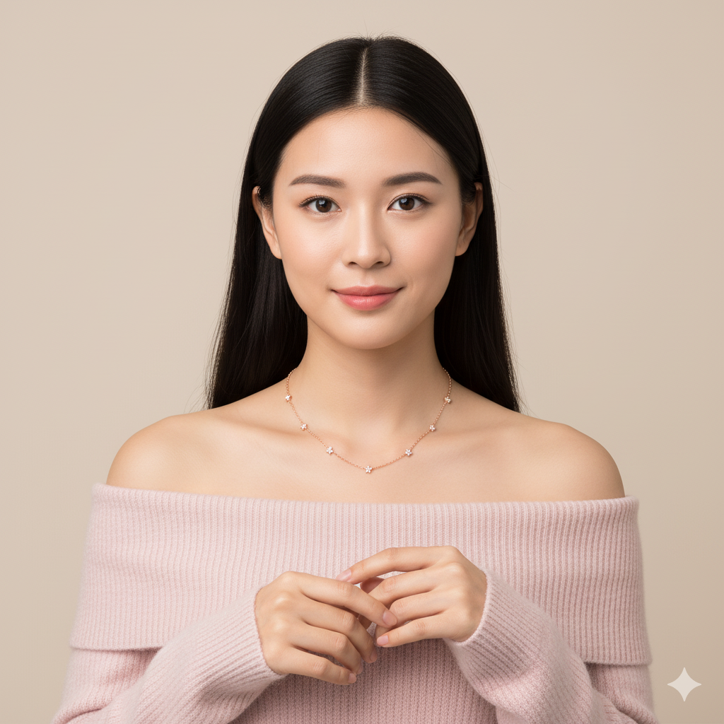 Rose Gold Star Constellation Necklace