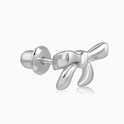 Silver Pretty Bow Kids Stud Earrings