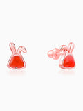 Rose Gold Bunny Kids Stud Earrings
