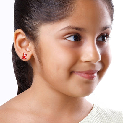 Rose Gold Bunny Kids Stud Earrings