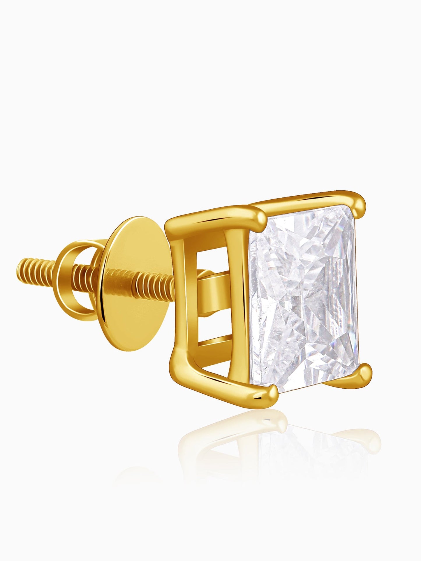 Golden Classy Zirconia Stud For Him