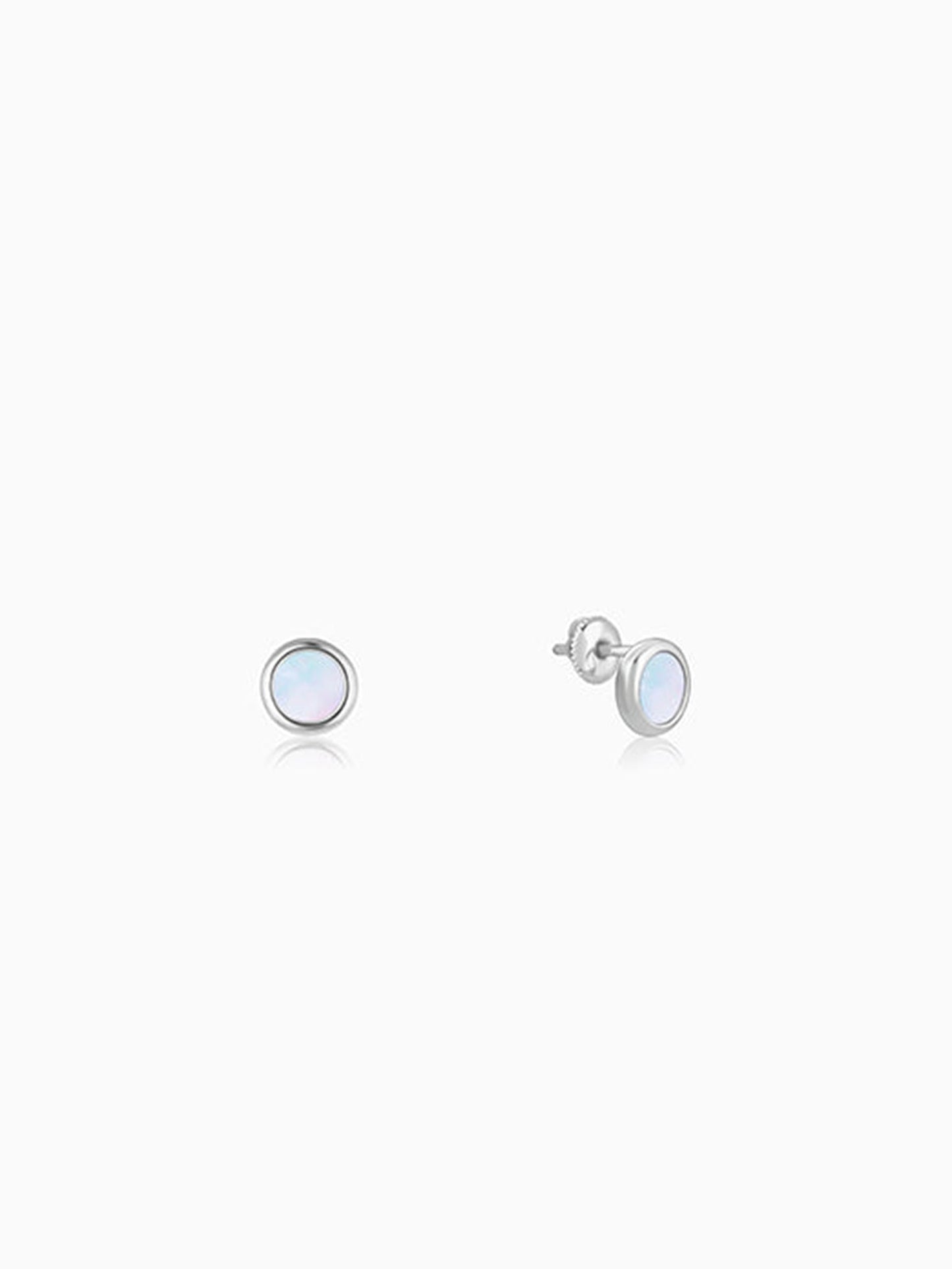 Silver Moonlet Stud For Him