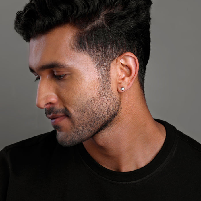Black Rhodium Balor Stud For Him