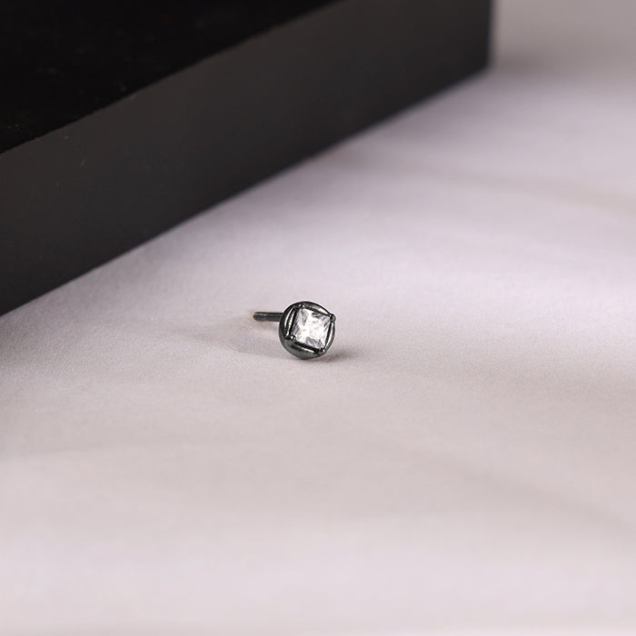 Black Rhodium Balor Stud For Him