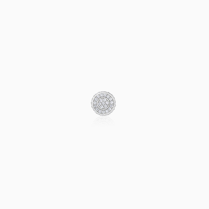 Silver White Ice Stud For Him