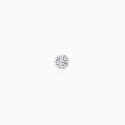 Silver White Ice Stud For Him