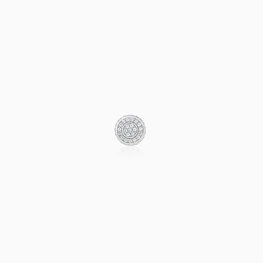 Silver White Ice Stud For Him