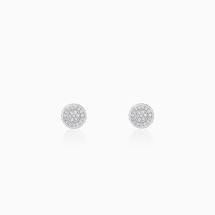 Silver White Ice Stud For Him