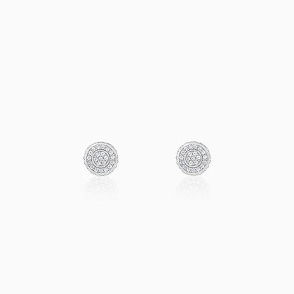 Silver White Ice Stud For Him