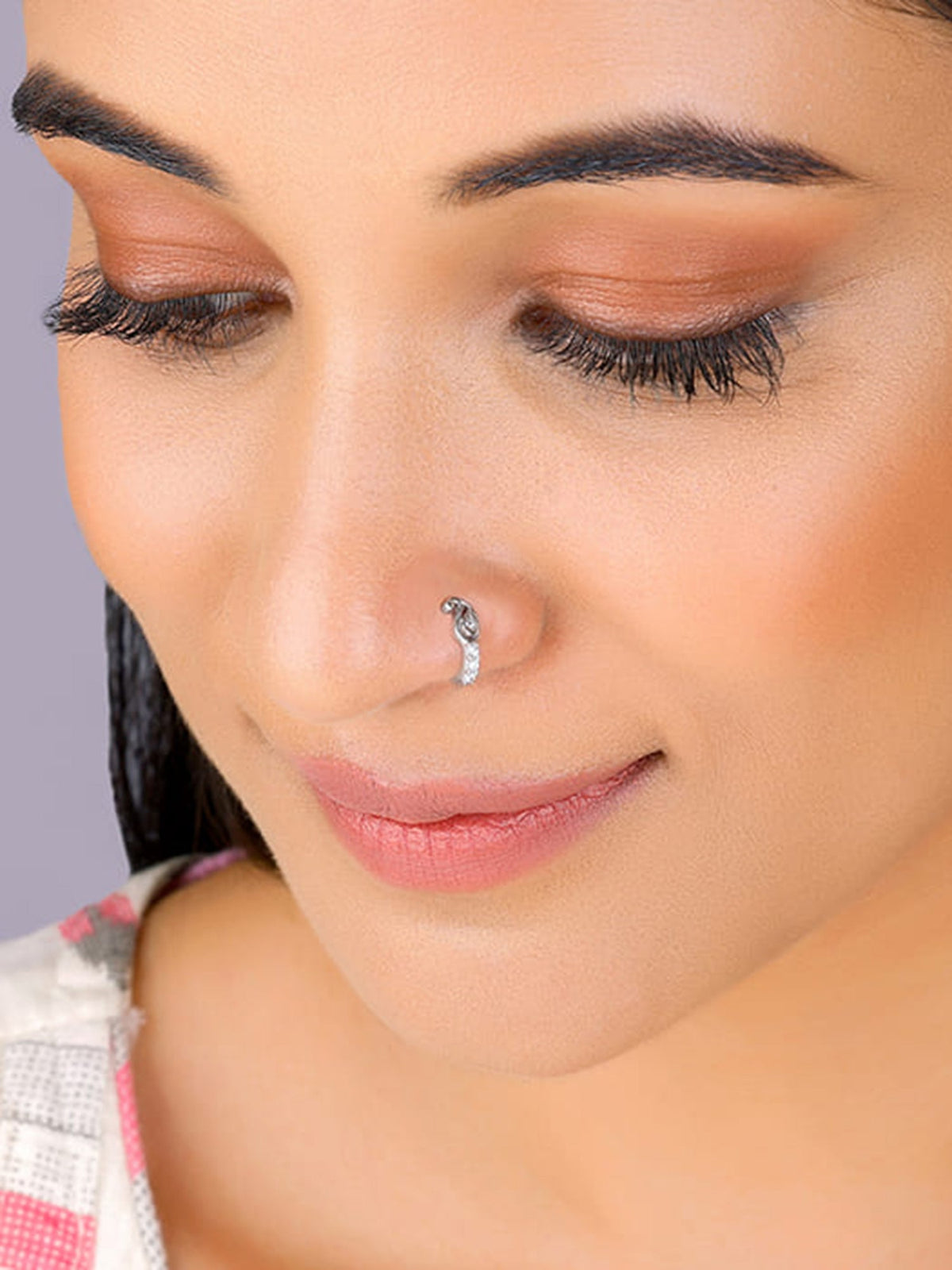 Silver Mango Fusion Nose Pin (Clip On)