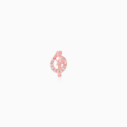 Rose Gold Manohar Mor Nose Pin (Clip on)