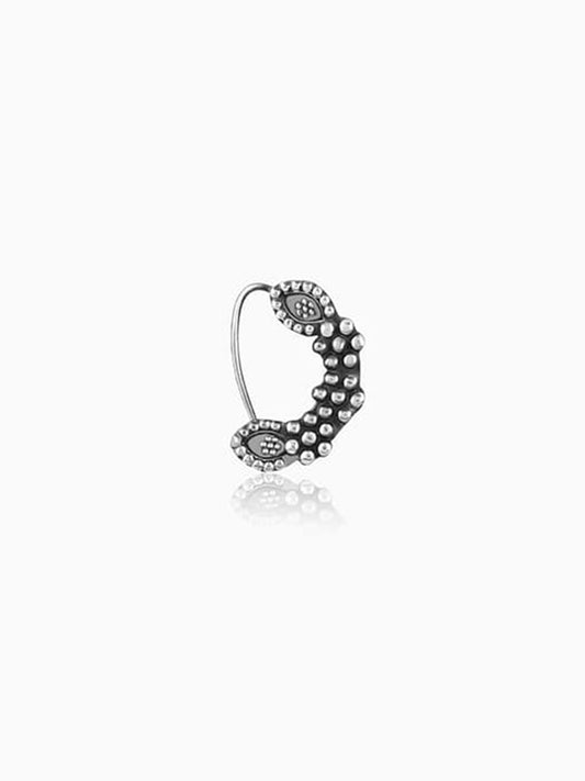 Oxidised Silver Beaded Nose Ring