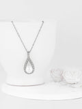 Kriti Sanon Silver Tear Drop Pearl Pendant With Link Chain