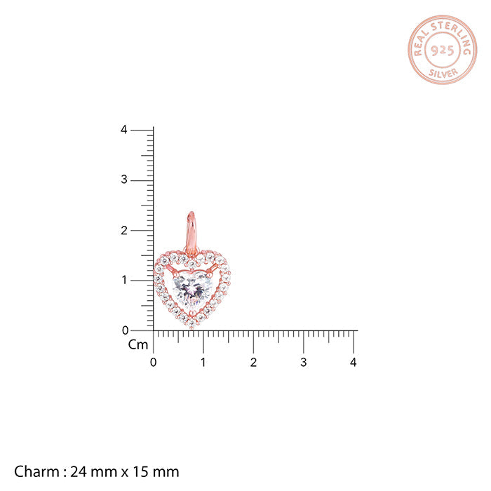 Rose Gold Love Within Pendant With Link Chain