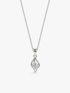 Silver Falling Dew Pendant With Link Chain
