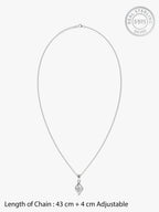 Silver Falling Dew Pendant With Link Chain