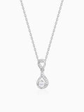 Silver Zircon Twist Necklace