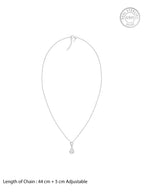 Silver Zircon Twist Necklace