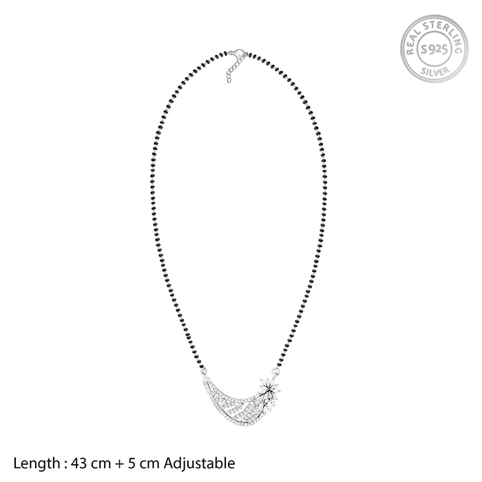 Silver Floral Mangalsutra