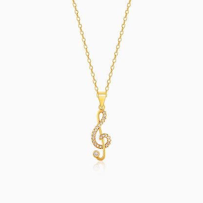 Golden Musical Melody Pendant with Link Chain