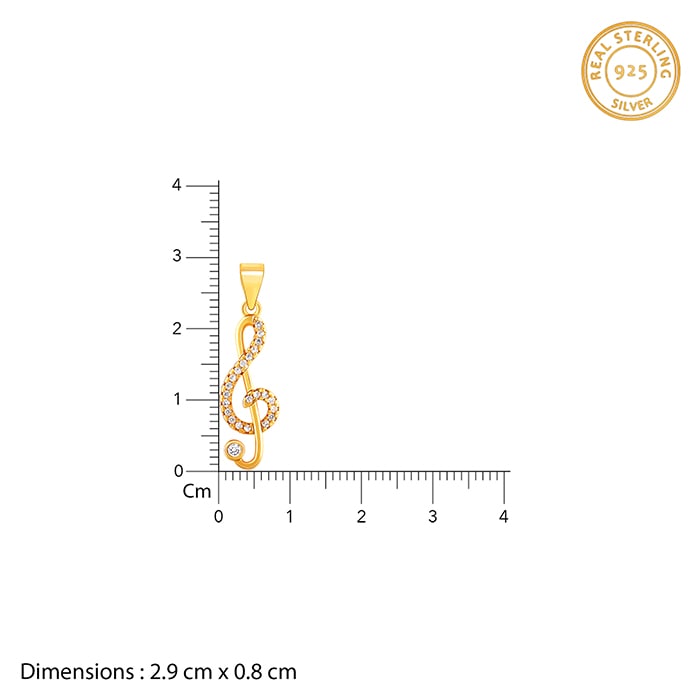 Golden Musical Melody Pendant with Link Chain