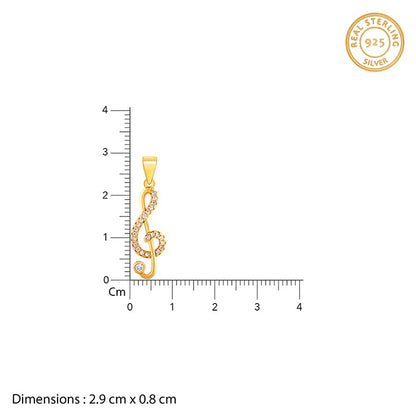Golden Musical Melody Pendant with Link Chain