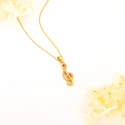 Golden Musical Melody Pendant with Link Chain