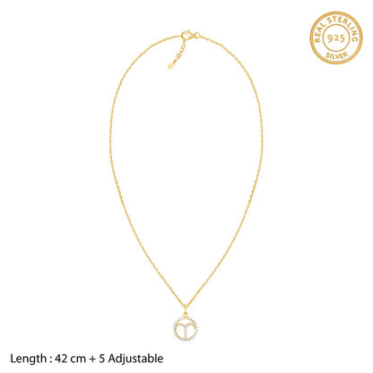 Golden Aries Pendant With Link Chain