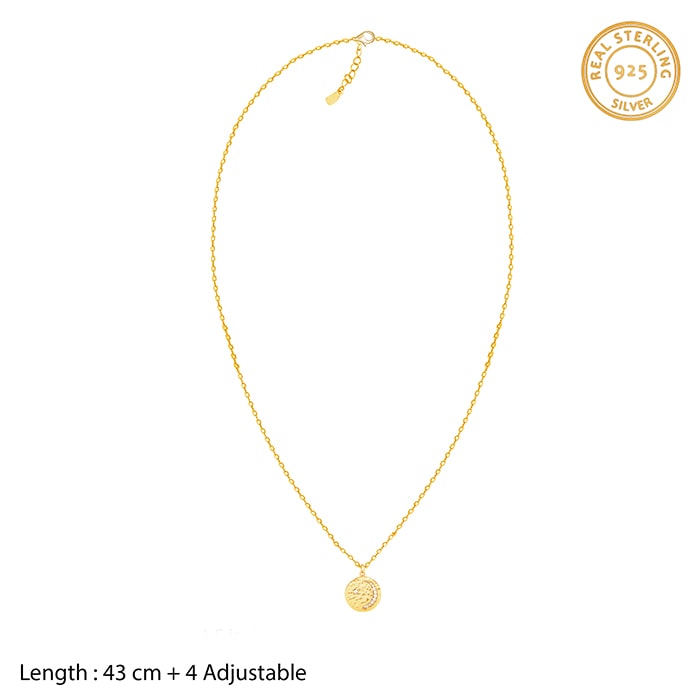 Golden Moon Star Pendant with Link Chain