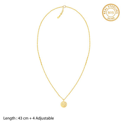 Golden Moon Star Pendant with Link Chain