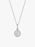 Silver Drizzle Drop Pendant with Box Chain