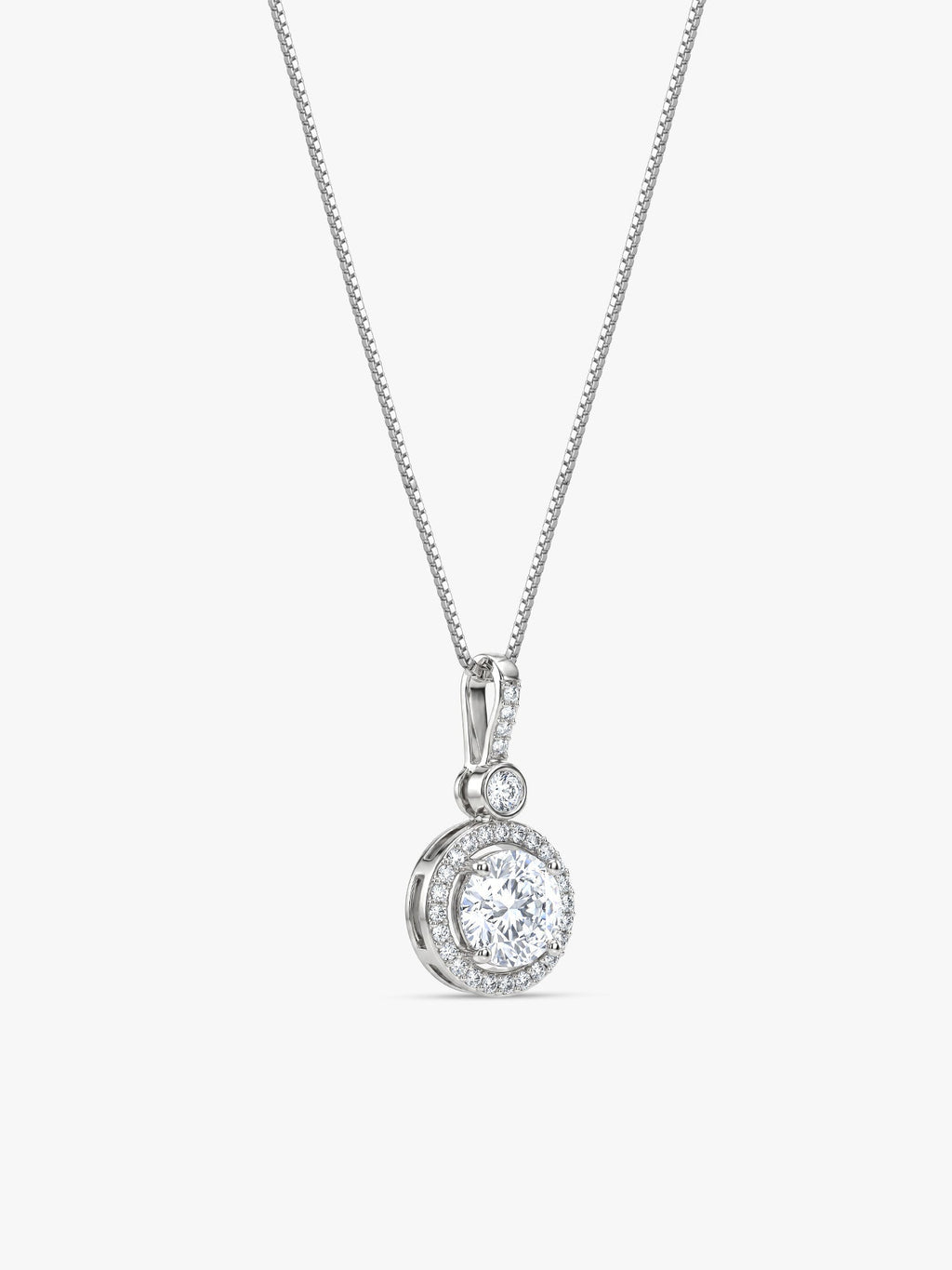 Silver Drizzle Drop Pendant with Box Chain