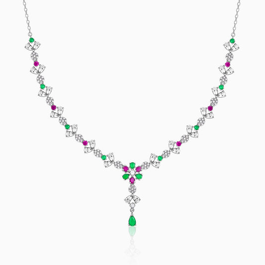 Silver Blooming Floweret Necklace