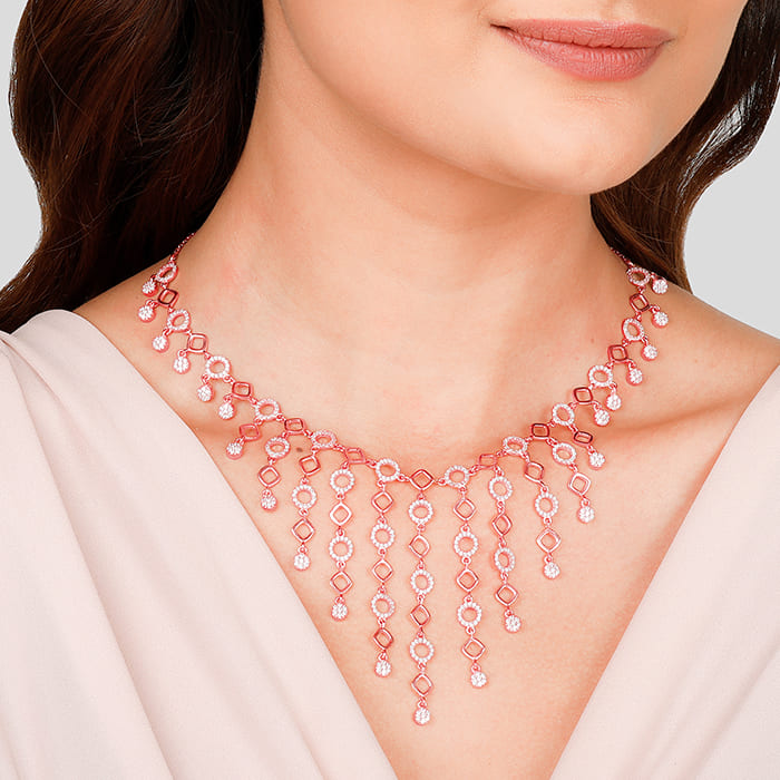 Anushka Sharma Rose Gold Queen Of Dreams Necklace