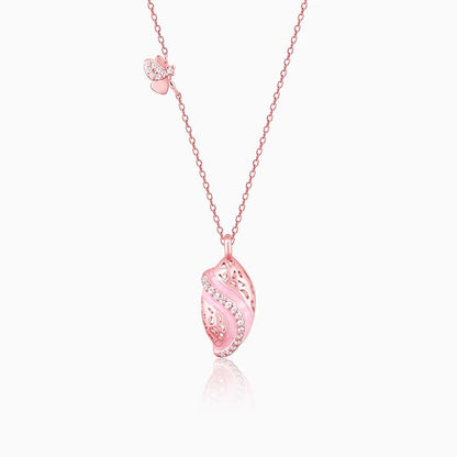 Rose Gold Winged Beauty Necklace