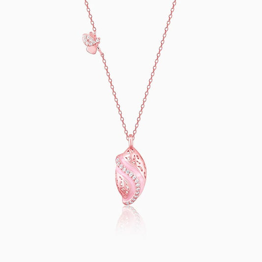 Rose Gold Winged Beauty Necklace