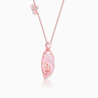 Rose Gold Winged Beauty Necklace