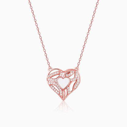 Rose Gold Tender Heartbeat Necklace