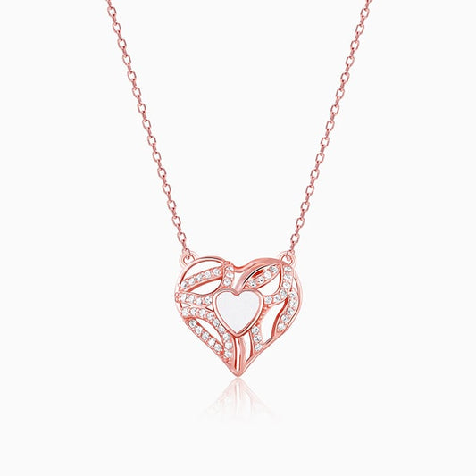 Rose Gold Tender Heartbeat Necklace