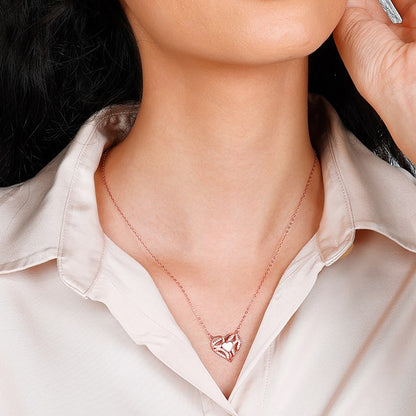 Rose Gold Tender Heartbeat Necklace
