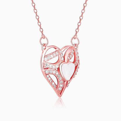 Rose Gold Tender Heartbeat Necklace