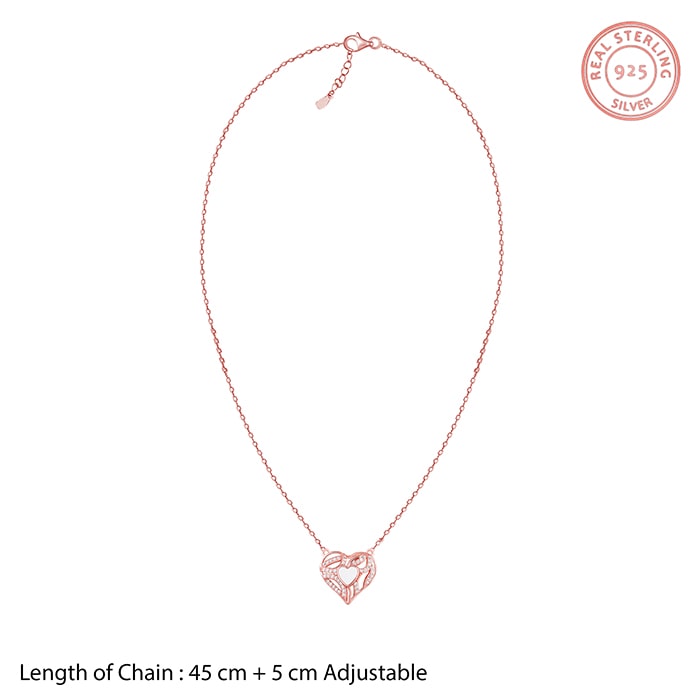 Rose Gold Tender Heartbeat Necklace