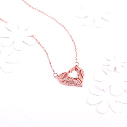 Rose Gold Tender Heartbeat Necklace