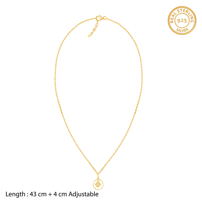 Golden Star Halo Signature Pendant with Link Chain