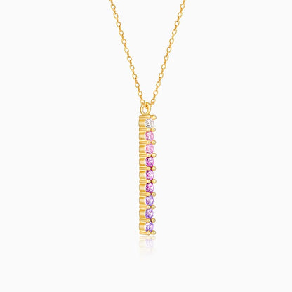 Golden Chromatic Delight Pendant With Link Chain