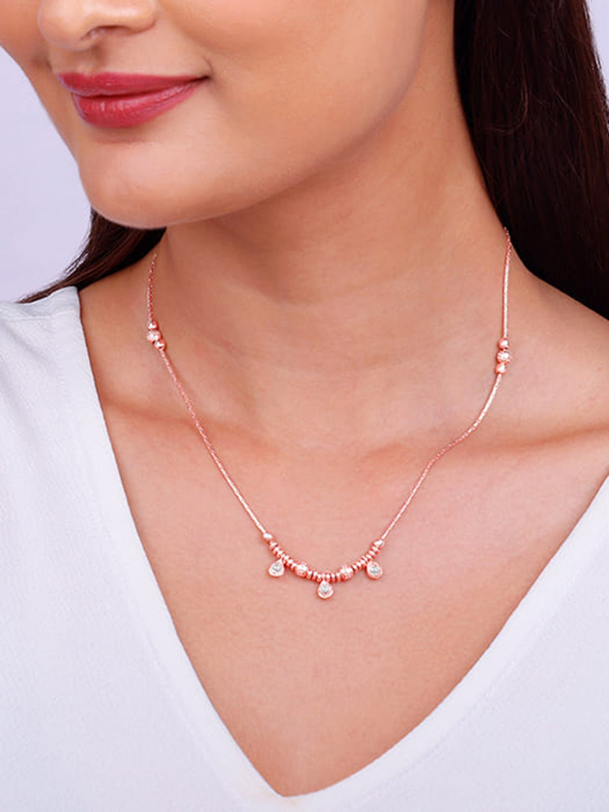 Rose Gold Elegant Charm Necklace
