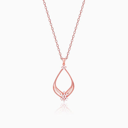 Rose Gold Princess Pendant With Link Chain