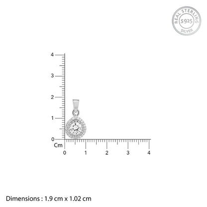 Silver Mirth Pendant With Link Chain