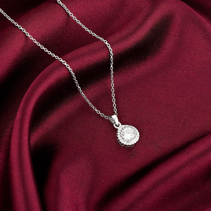 Silver Mirth Pendant With Link Chain